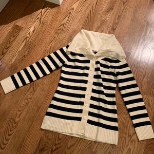 Banana Republic striped button down sweater